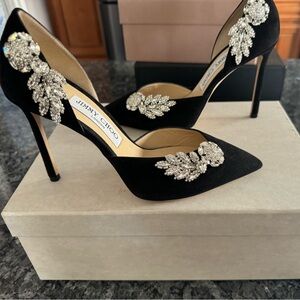 Jimmy Choo Suede Heels Sz 38 NIB
